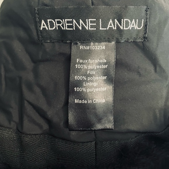 NWOT Adrienne Landau plush faux fur bucket hat Color: Black - Picture 3 of 3